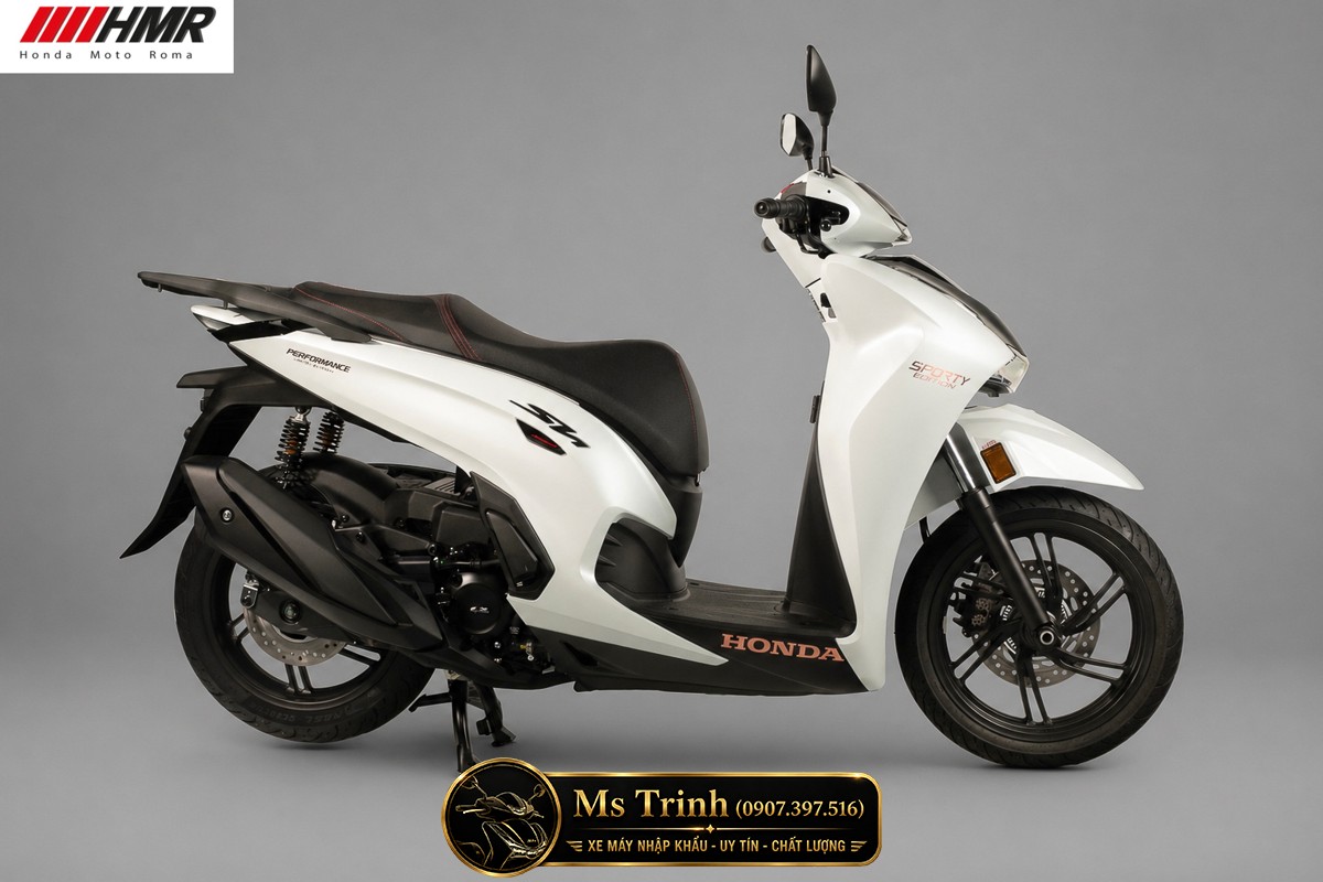 Honda SH350i nhập Ý 2026 tại Huế - SH350i Sporty Trắng Nhám, Xám Bóng Đẳng Cấp Chuẩn Ý