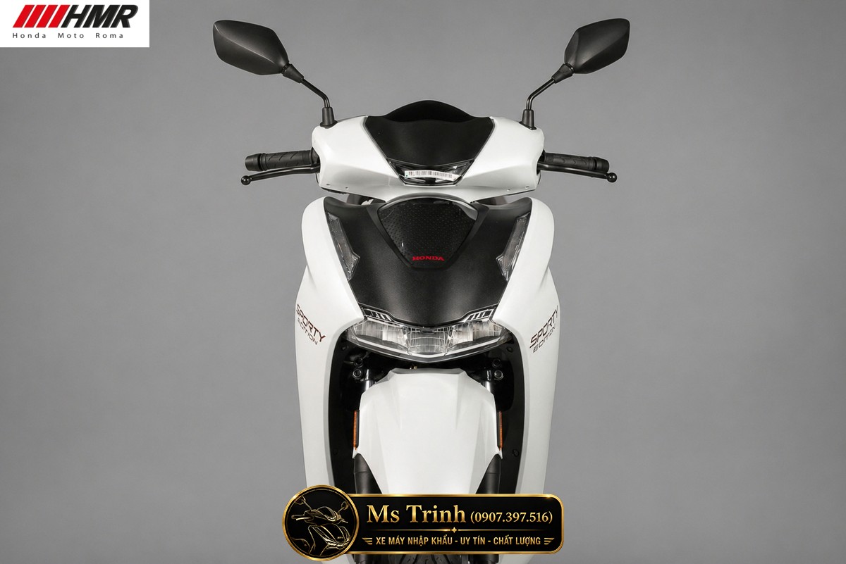 Honda SH350i nhập Ý 2026 tại Huế - SH350i Sporty Trắng Nhám, Xám Bóng Đẳng Cấp Chuẩn Ý