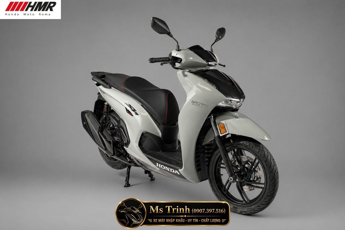 Honda SH350i nhập Ý 2026 tại Huế - SH350i Sporty Trắng Nhám, Xám Bóng Đẳng Cấp Chuẩn Ý
