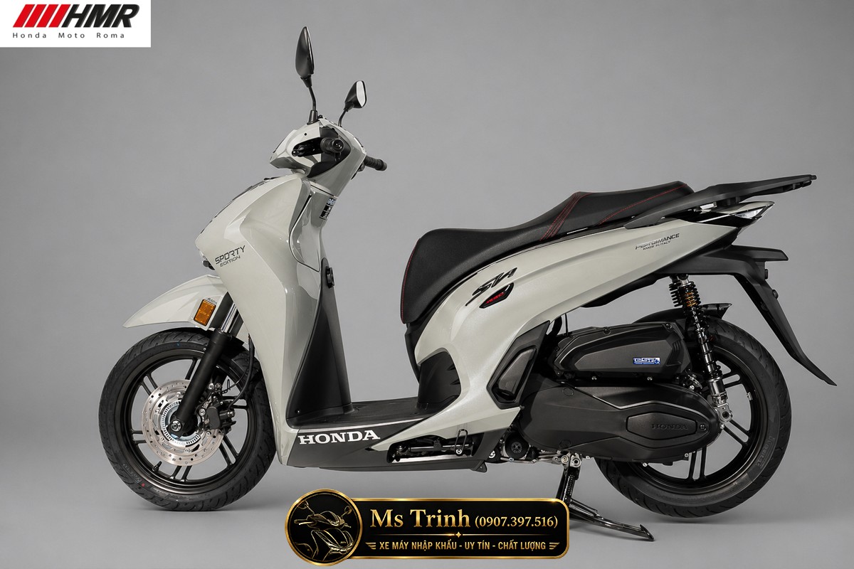 Honda SH350i nhập Ý 2026 tại Huế - SH350i Sporty Trắng Nhám, Xám Bóng Đẳng Cấp Chuẩn Ý