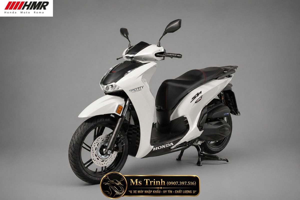 Honda SH350i nhập Ý 2026 tại Huế - SH350i Sporty Trắng Nhám, Xám Bóng Đẳng Cấp Chuẩn Ý