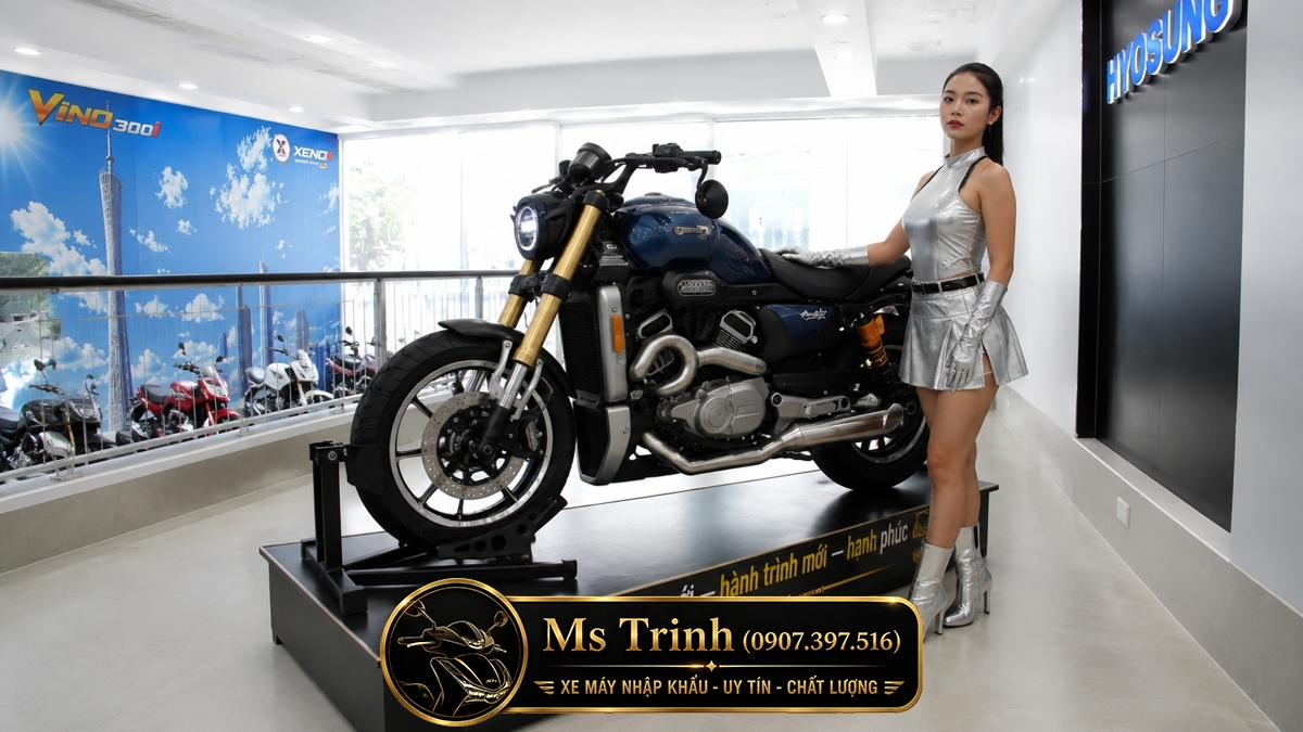 Hyosung GV350X tại Huế - Cruiser 350cc Phong Cách Mỹ Cơ Bắp, Cá Tính