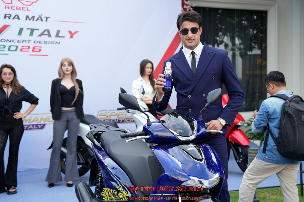 Honda SH150 Vetro Blue 2026 Limited Edition - Siêu phẩm SH Ý dàn áo xanh trong suốt cực hiếm tại Huế