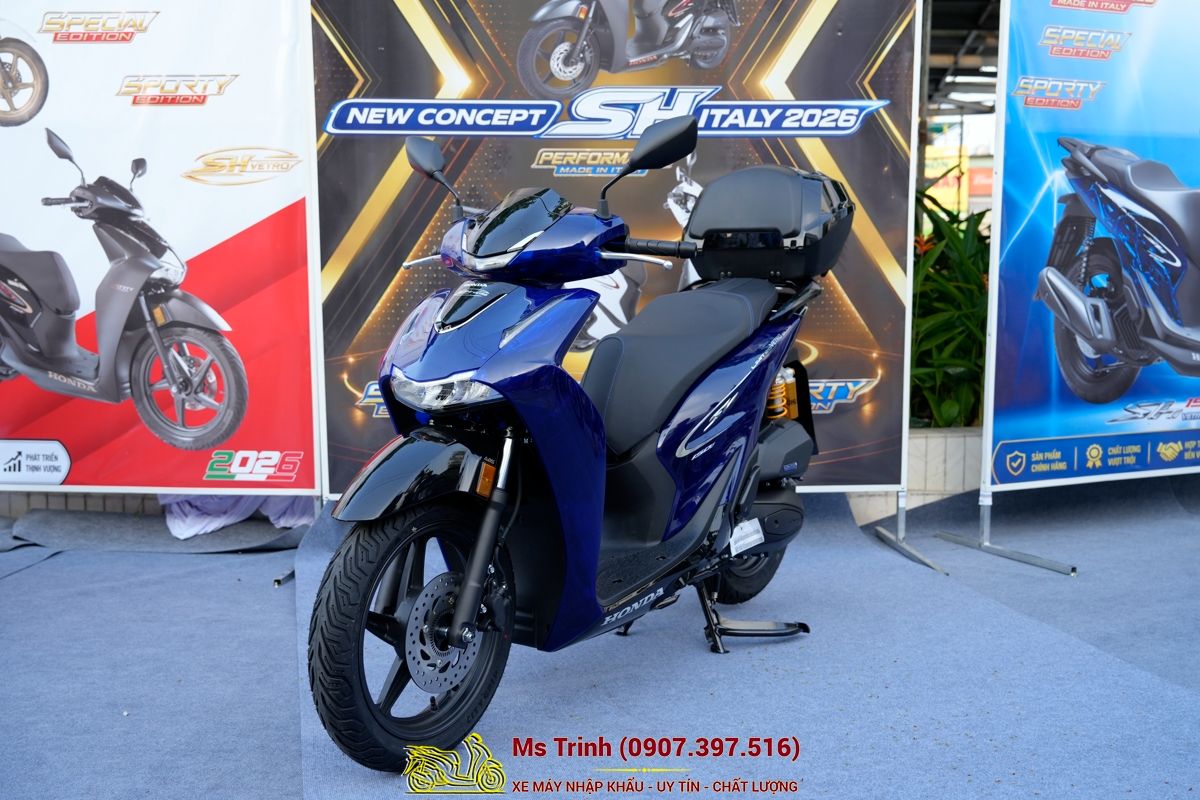 Honda SH150 Vetro Blue 2026 Limited Edition - Siêu phẩm SH Ý dàn áo xanh trong suốt cực hiếm tại Huế