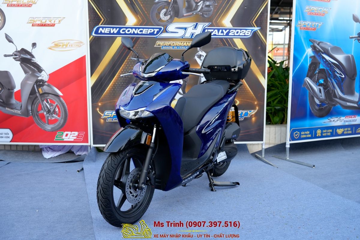Honda SH150 Vetro Blue 2026 Limited Edition - Siêu phẩm SH Ý dàn áo xanh trong suốt cực hiếm tại Huế